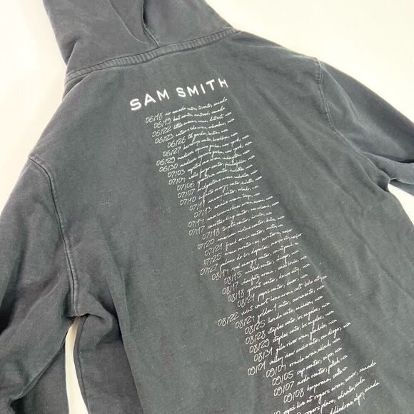 Sam Smith Jacket Womens L Black Thrills 2018 Tour Full-Zip Hoodie - Picture 8 of 9